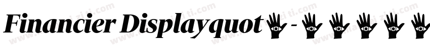 Financier Displayquot;字体转换